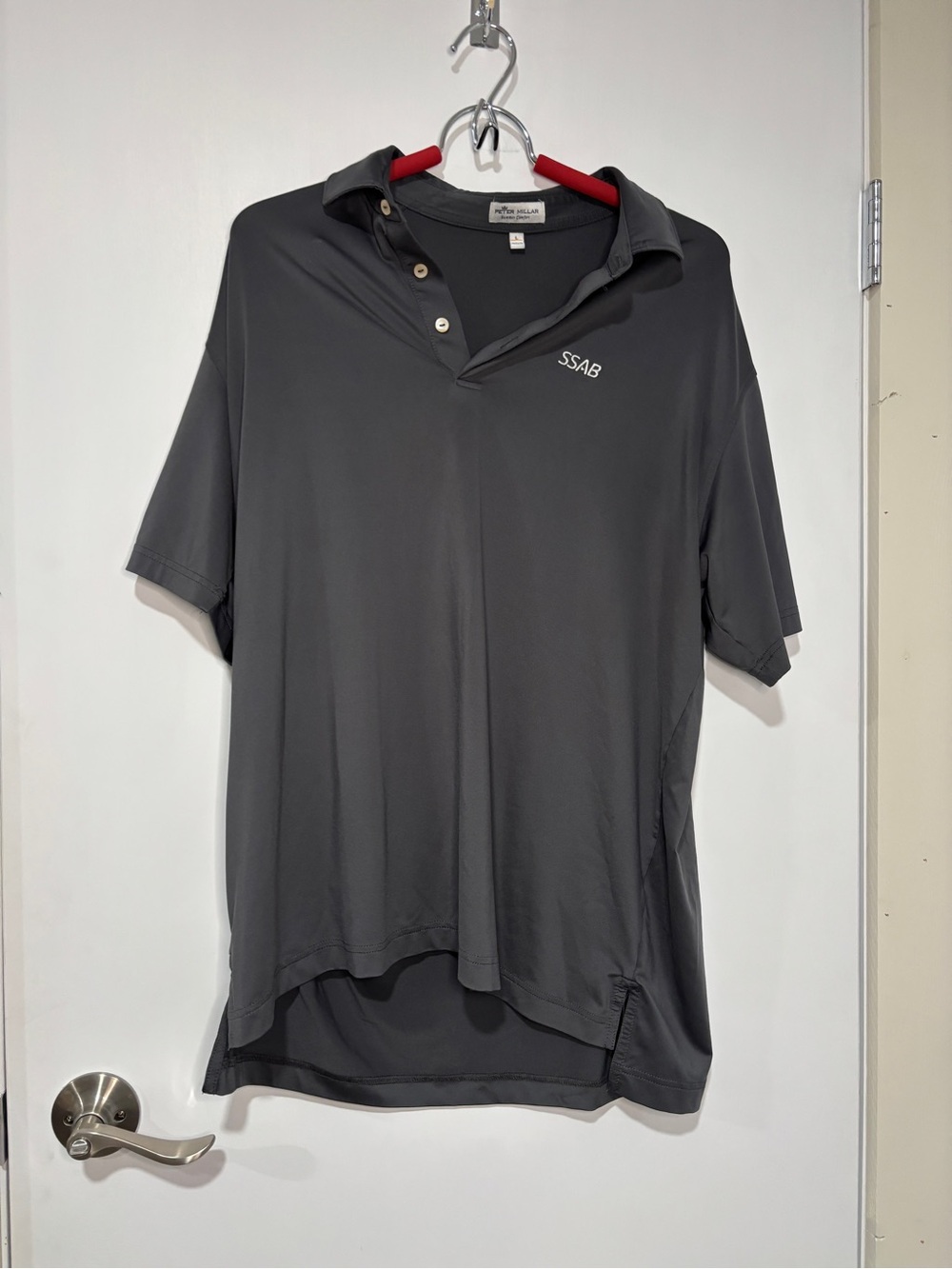 Peter Millar Men's Charcoal Performance Polo